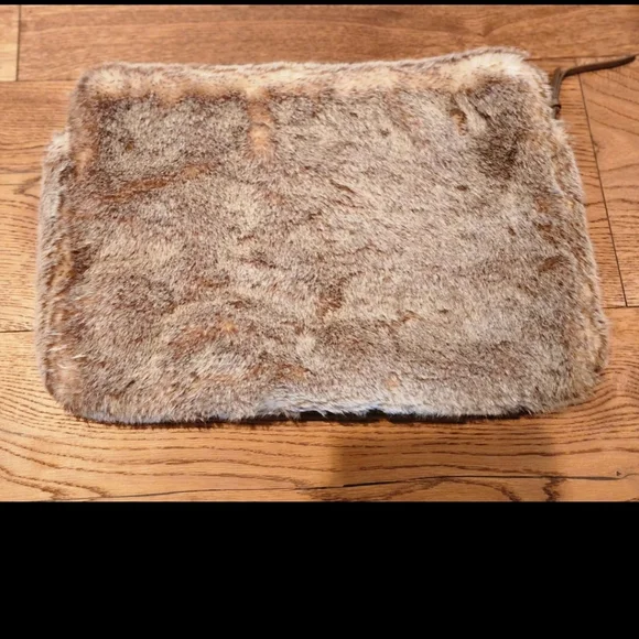 Restoration Hardware Faux Fur Computer Case 12" x 17" Super Soft - Picture 1 of 6
